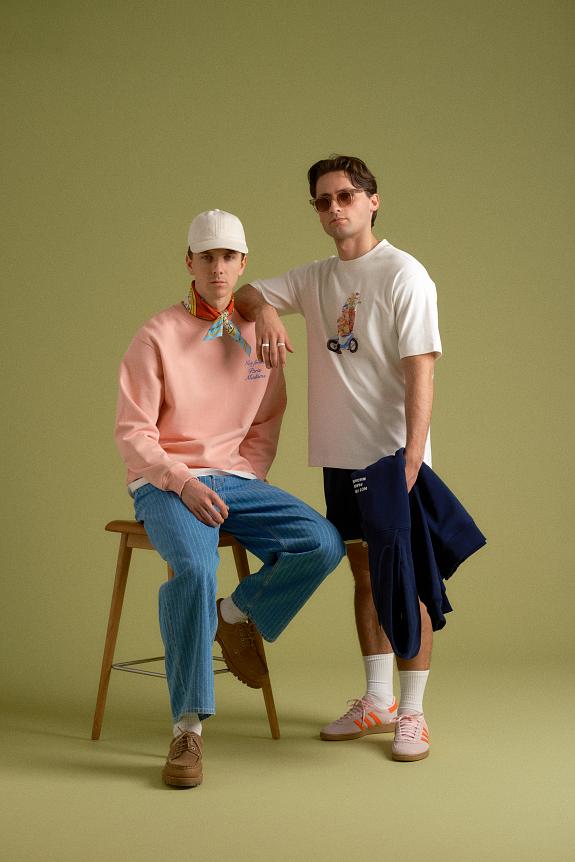 Drôle de Monsieur Le Sweatshirt Slogan Cursive Light Pink-5